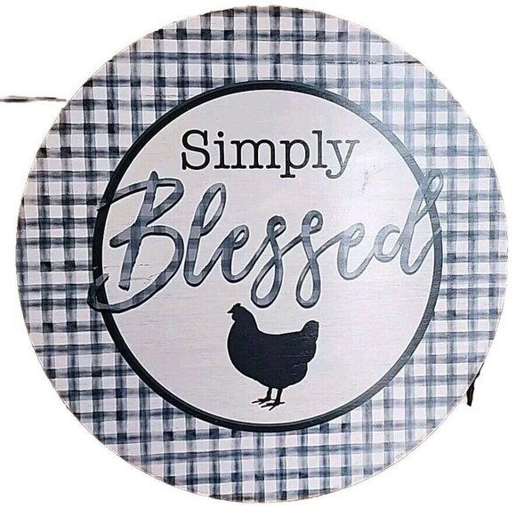 Boston Warehouse Simply Blessed 12” bamboo Lazy Susan - Picture 1 of 7